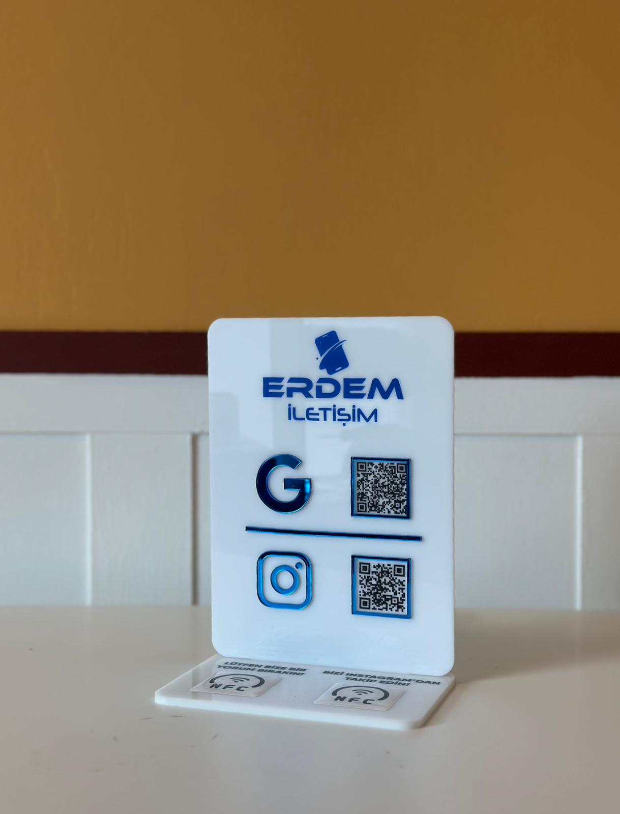 2 QR 2 NFC Pleksi Stand