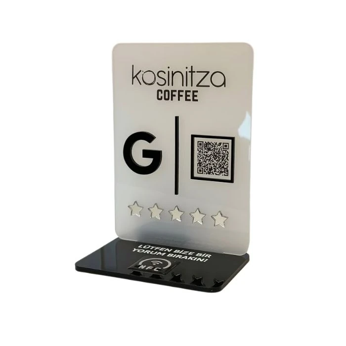 1 QR 1 NFC Pleksi Stand