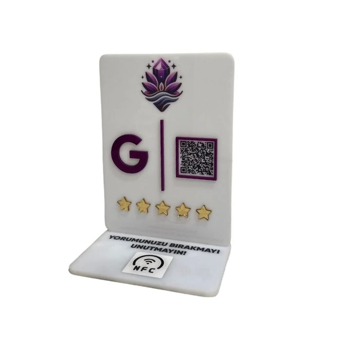 1 QR 1 NFC Pleksi Stand