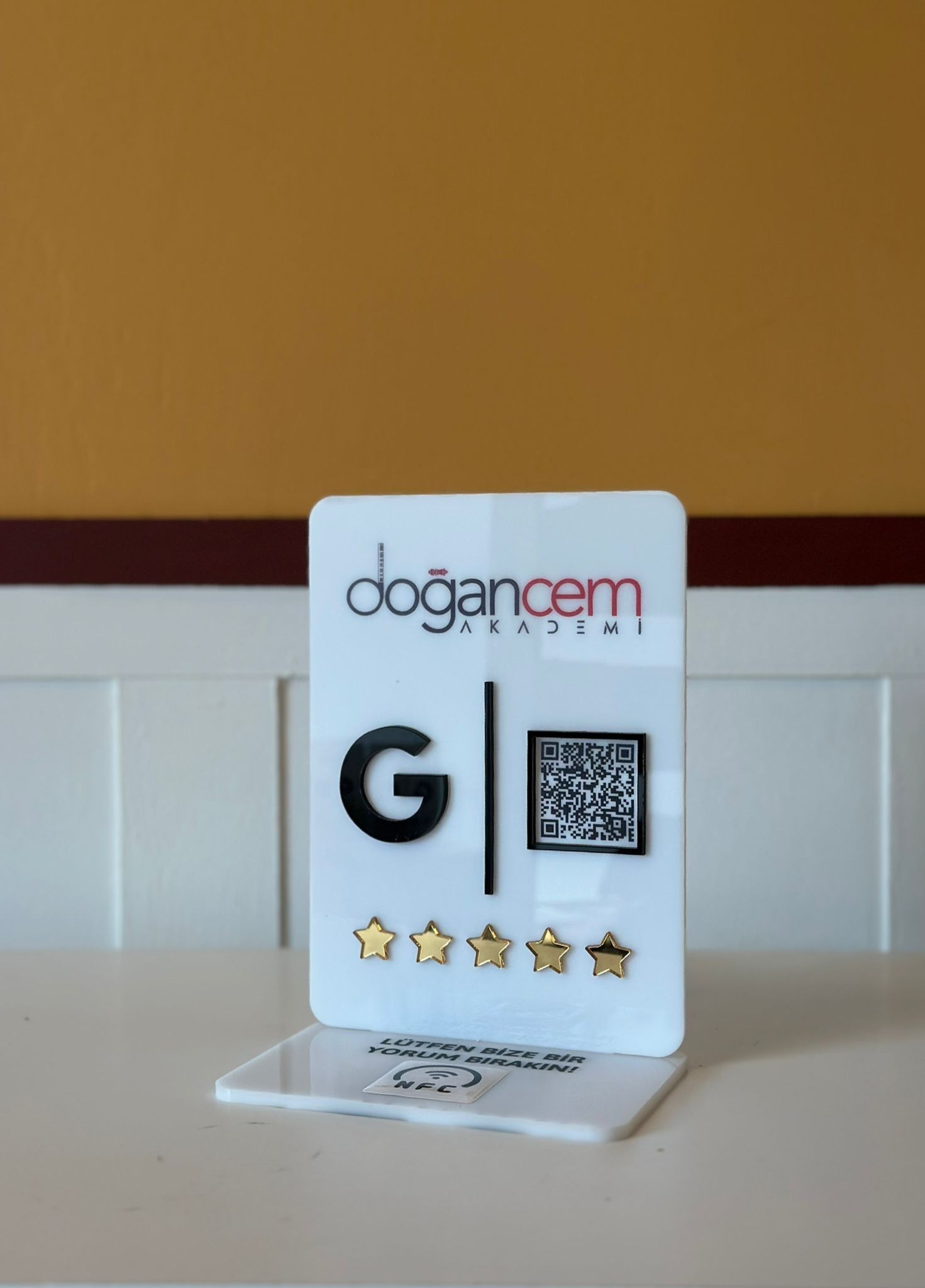 1 QR 1 NFC Pleksi Stand