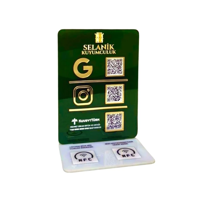 3 QR 2 NFC Pleksi Stand