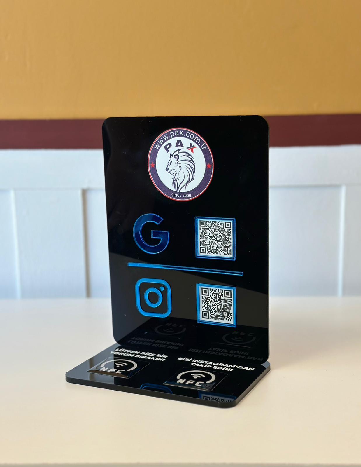 2 QR 2 NFC Pleksi Stand