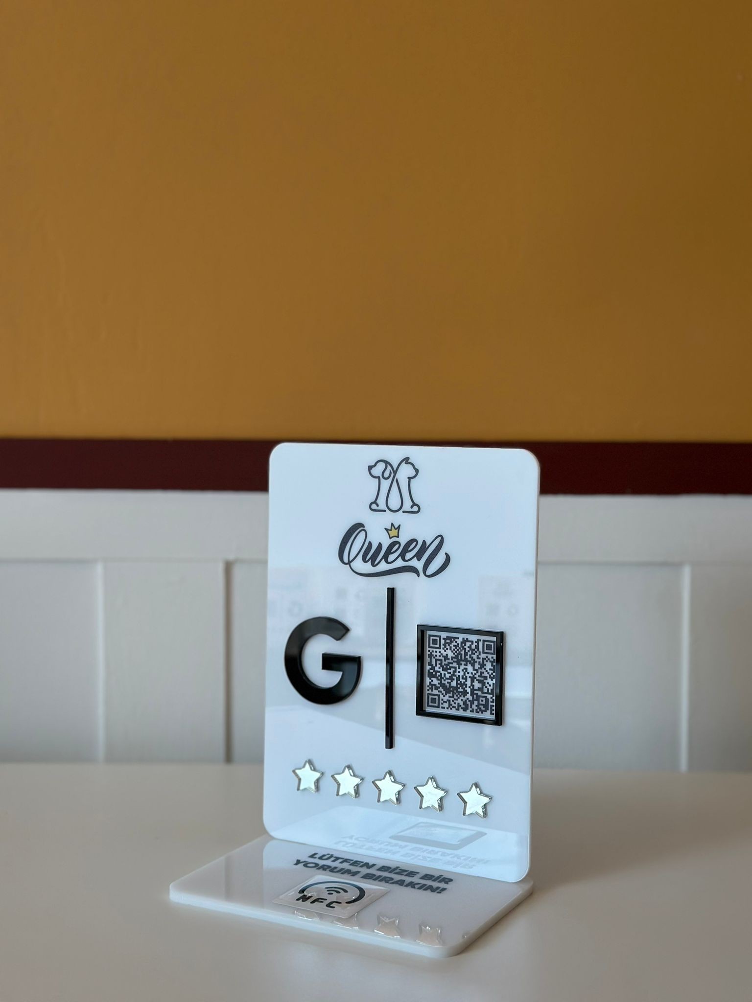 1 QR 1 NFC Pleksi Stand