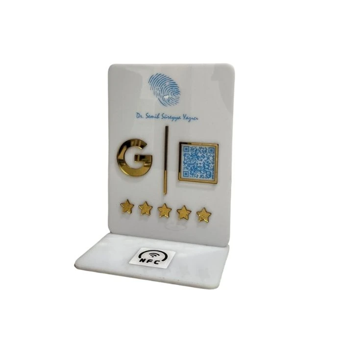 1 QR 1 NFC Pleksi Stand