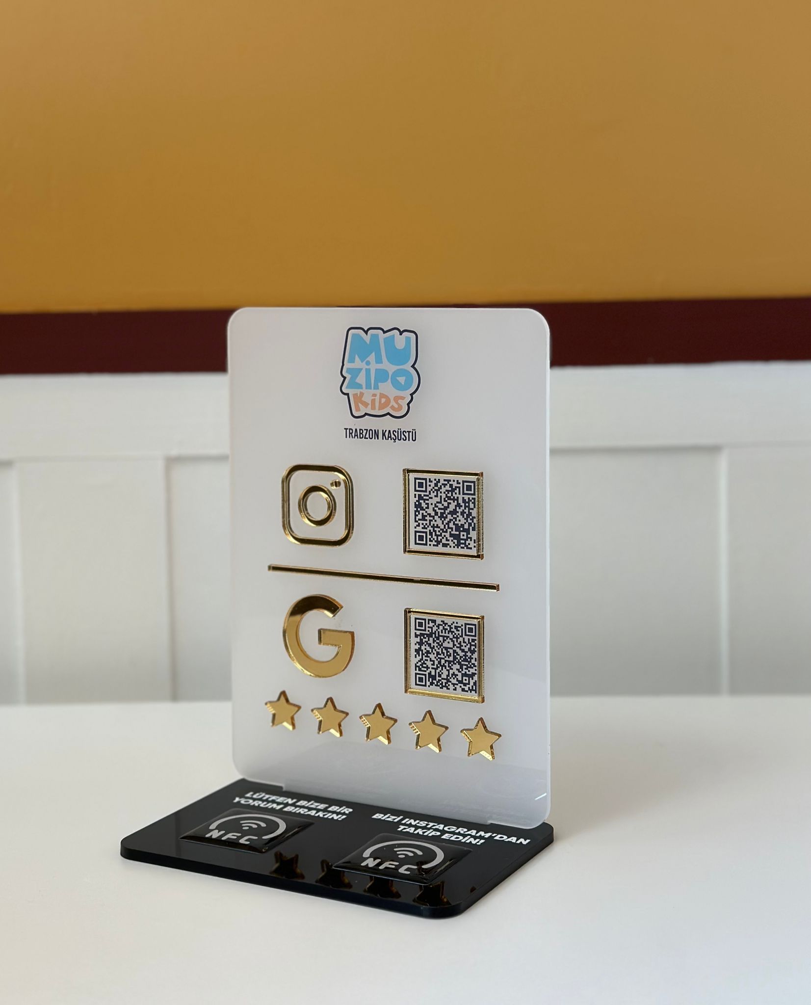 2 QR 2 NFC Pleksi Stand