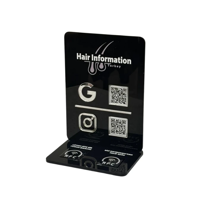 2 QR 2 NFC Pleksi Stand