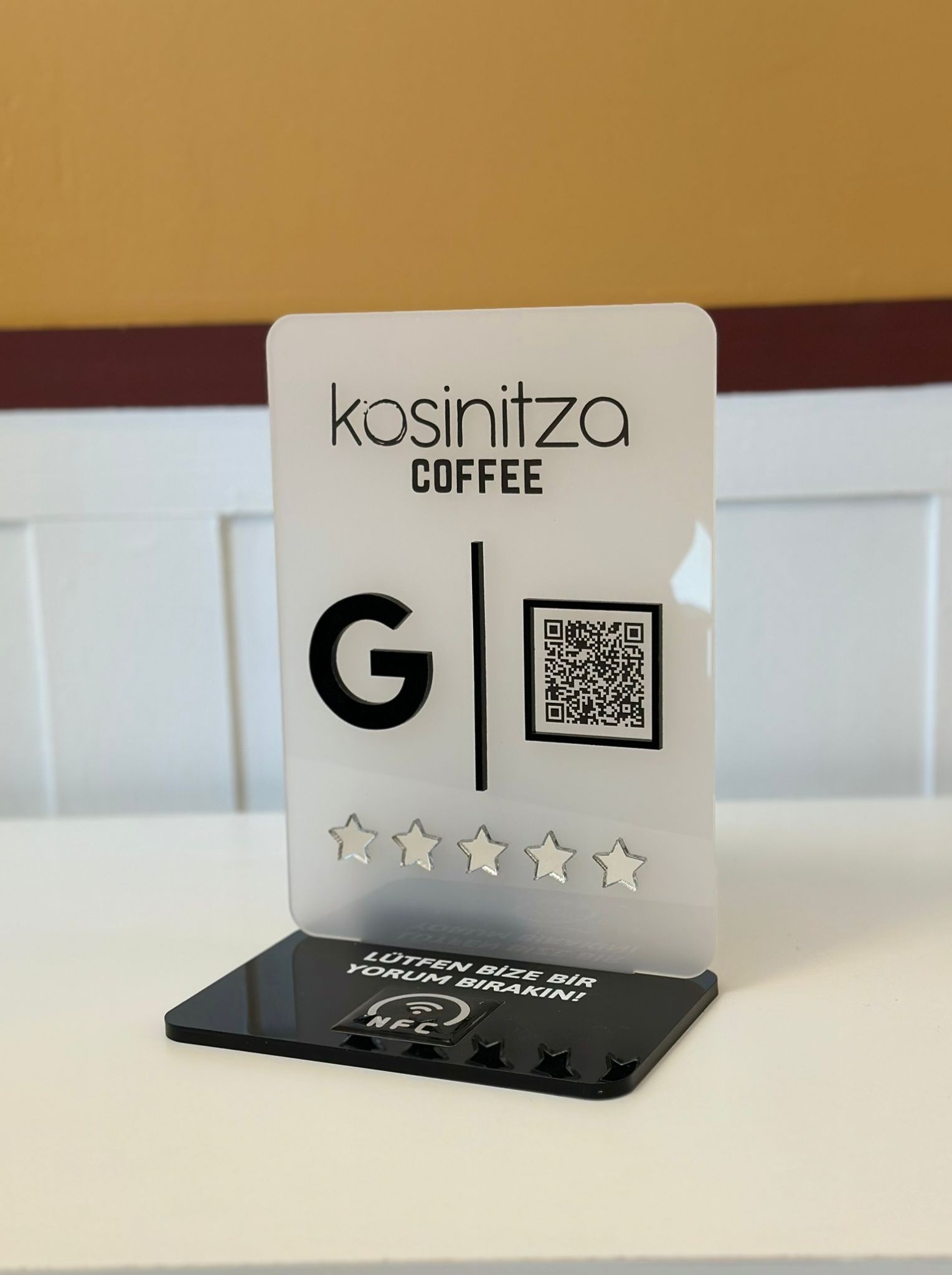 1 QR 1 NFC Pleksi Stand
