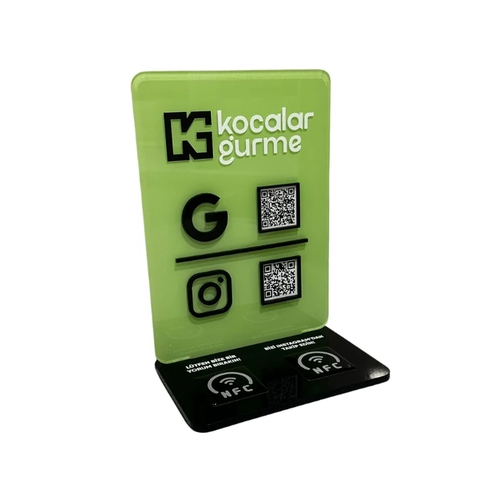 2 QR 2 NFC Pleksi Stand