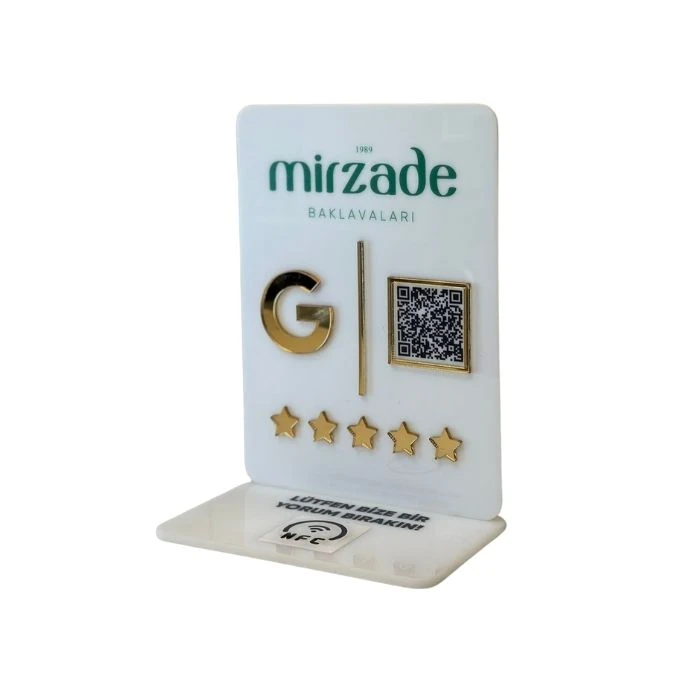 1 QR 1 NFC Pleksi Stand