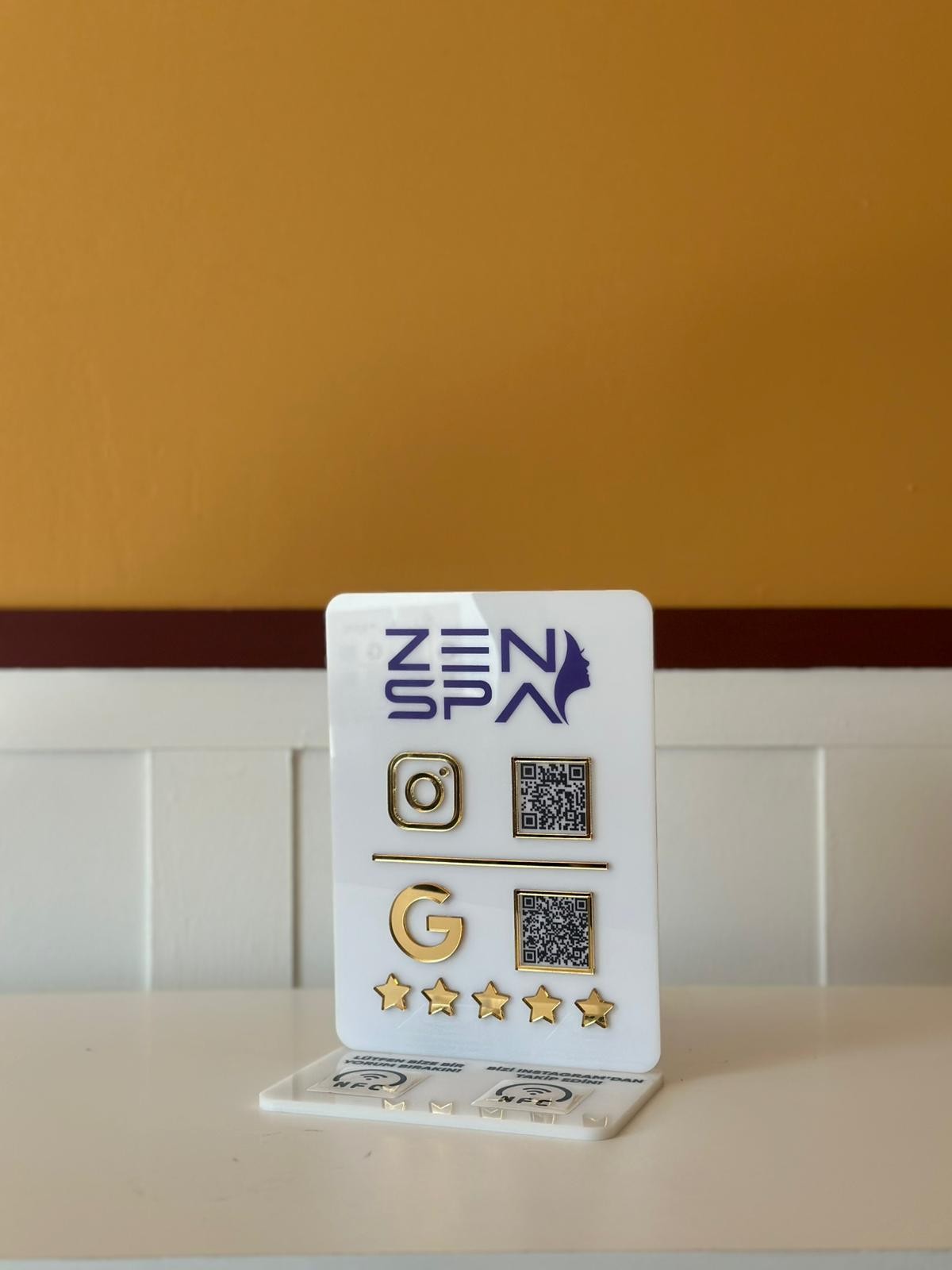 2 QR 2 NFC Pleksi Stand