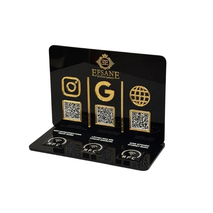 3 QR 3 NFC Pleksi Stand