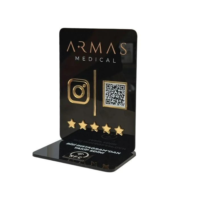 1 QR 1 NFC Pleksi Stand