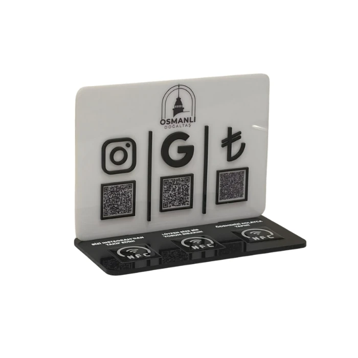 3 QR 3 NFC Pleksi Stand