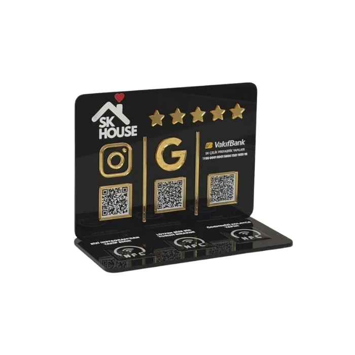 3 QR 3 NFC Pleksi Stand