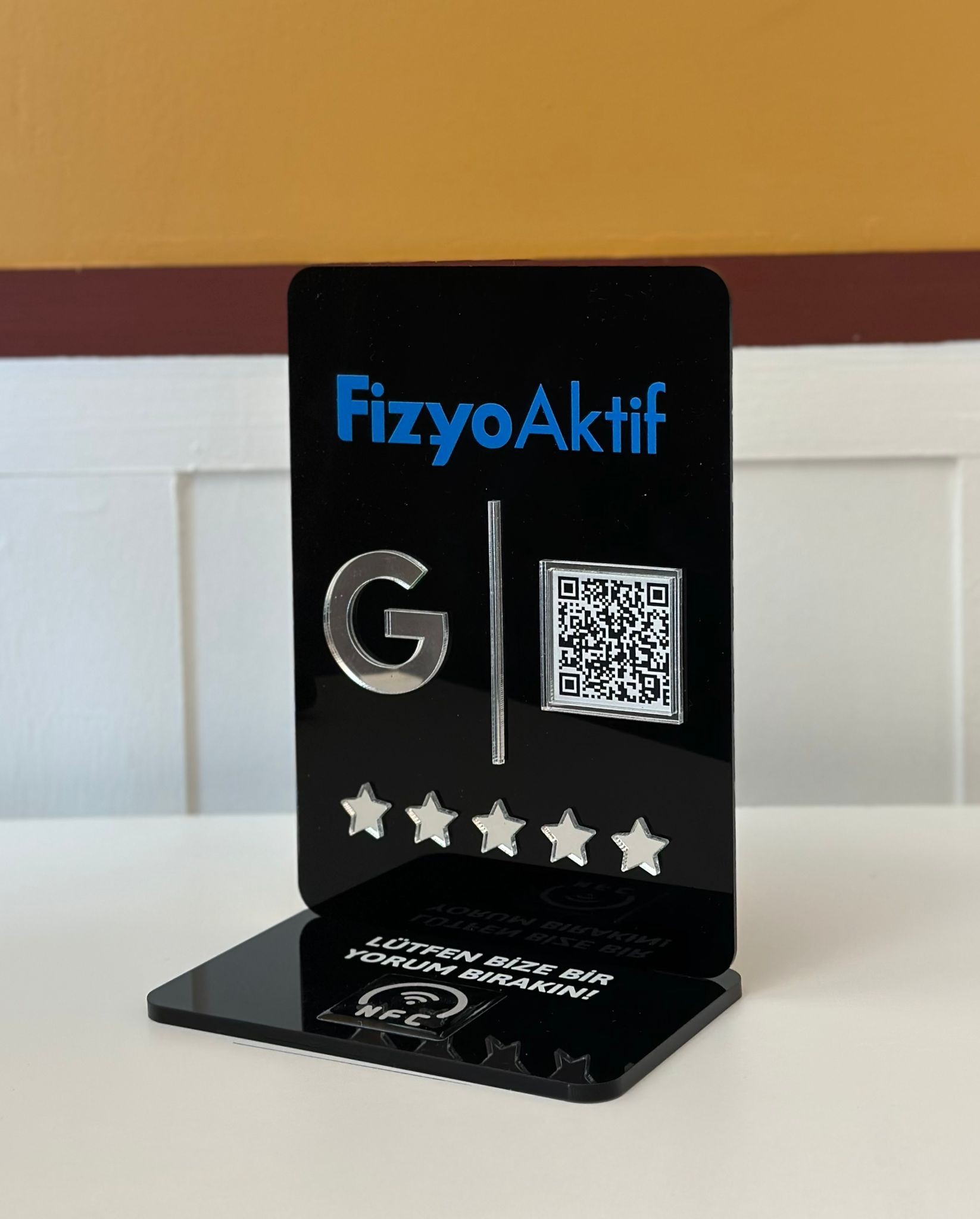 1 QR 1 NFC Pleksi Stand