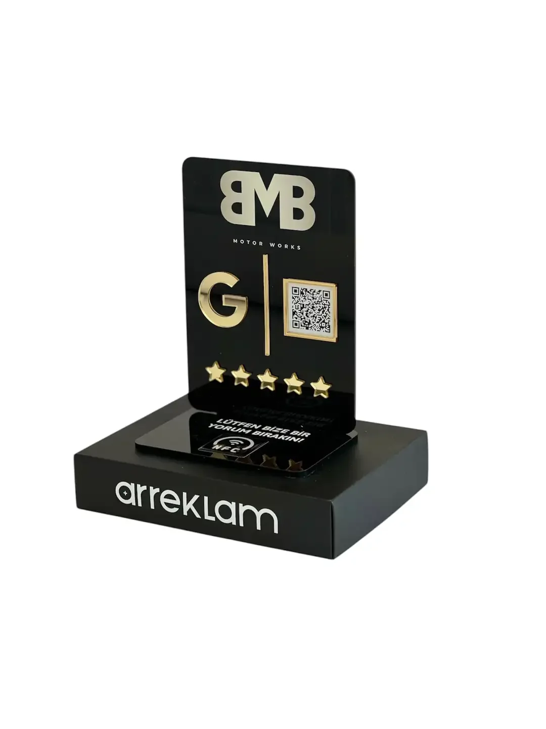Ar Reklam - QR & NFC pleksi stand örneği