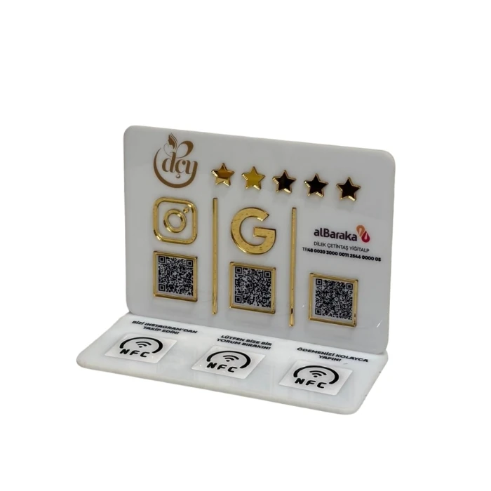 3 QR 3 NFC Pleksi Stand