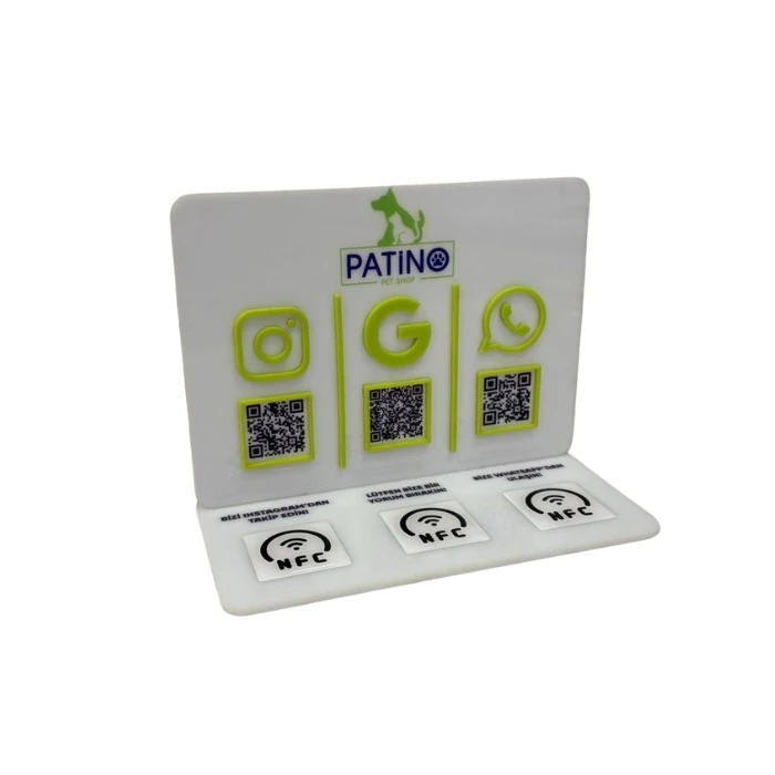 3 QR 3 NFC Pleksi Stand