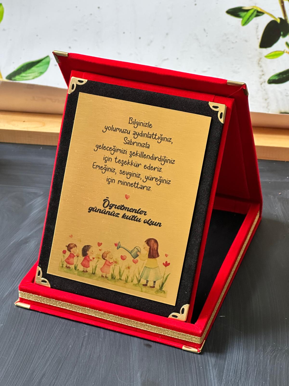 Öğretmen Özel Metal Plaket 