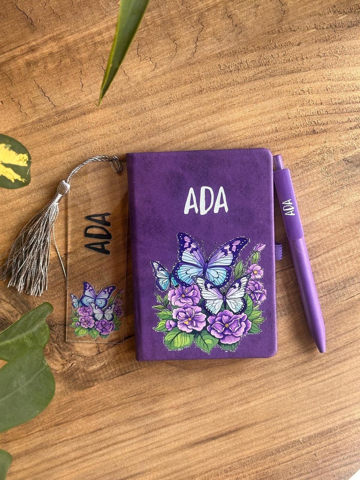 Kelebek Desenli Ajanda Set