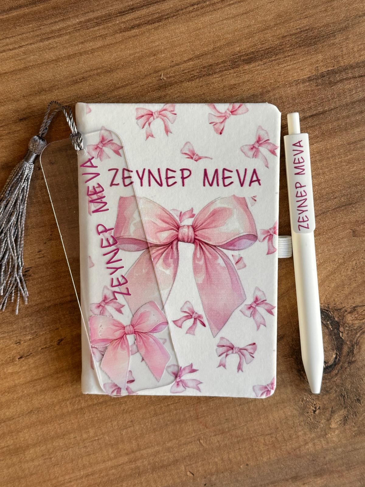 Pembe  Fiyonk Ajanda Set