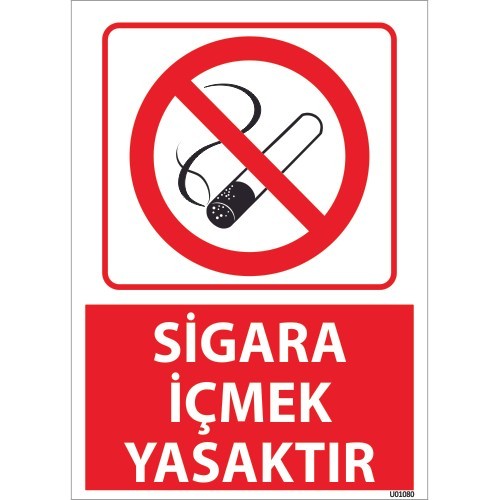 Sigara İçmek Yasaktır Uyarı Levhası 25x35 cm