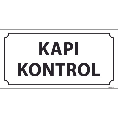 Kapı Kontrol Levhası 12x24 cm