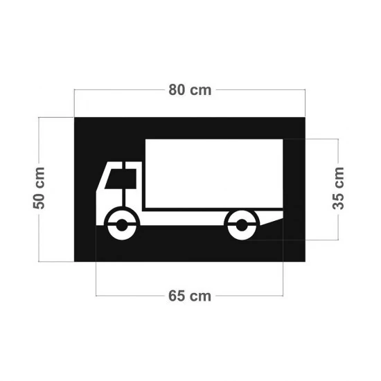 Kamyon Sembolü Boya Şablonu (50x80 cm)