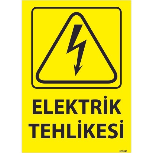 Elektrik Tehlikesi Levhası 25x35 cm