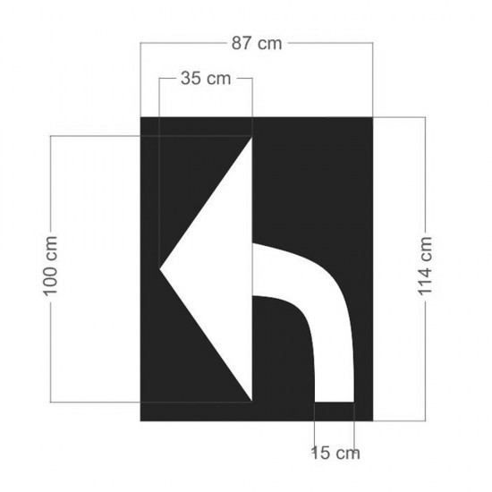 Ok İşareti Boya Şablonu (87x114 cm)