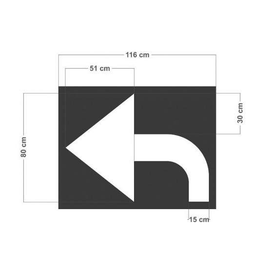 Ok İşareti Boya Şablonu (80x116 cm)