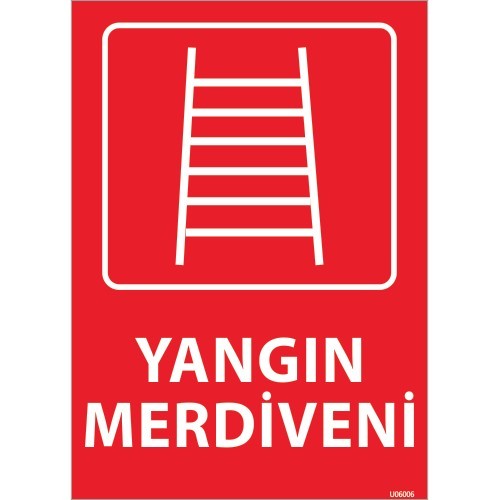 Yangın Merdiveni Levhası 25x35 cm