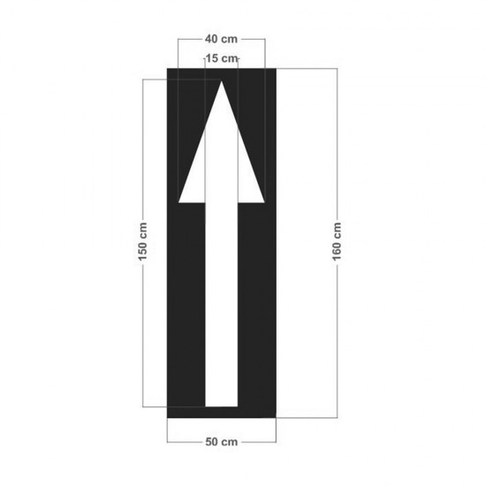 Ok İşareti Boya Şablonu (50x160 cm)