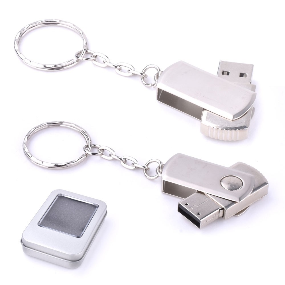 4 GB Döner Kapaklı Metal Anahtarlık USB Bellek MKİP-7263-4GB