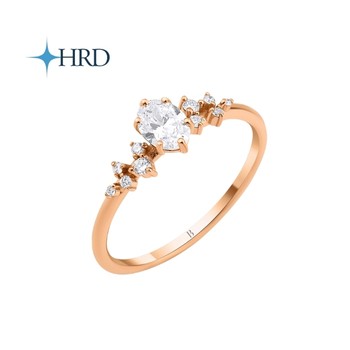 0.39 Karat G Color Oval Pırlanta Tektaş Yüzük