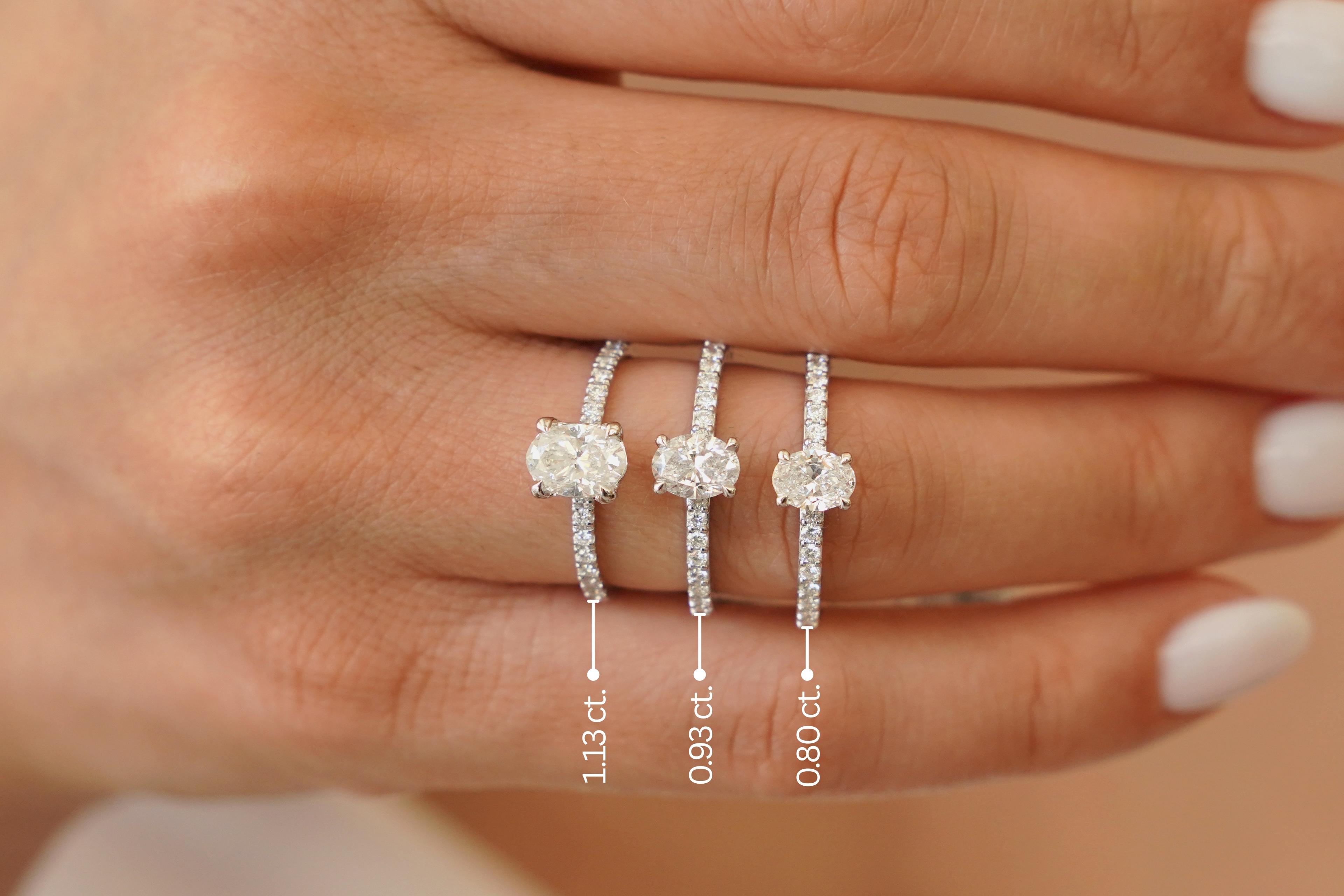 0.80 Karat E Color Oval Pırlanta Tektaş Yüzük
