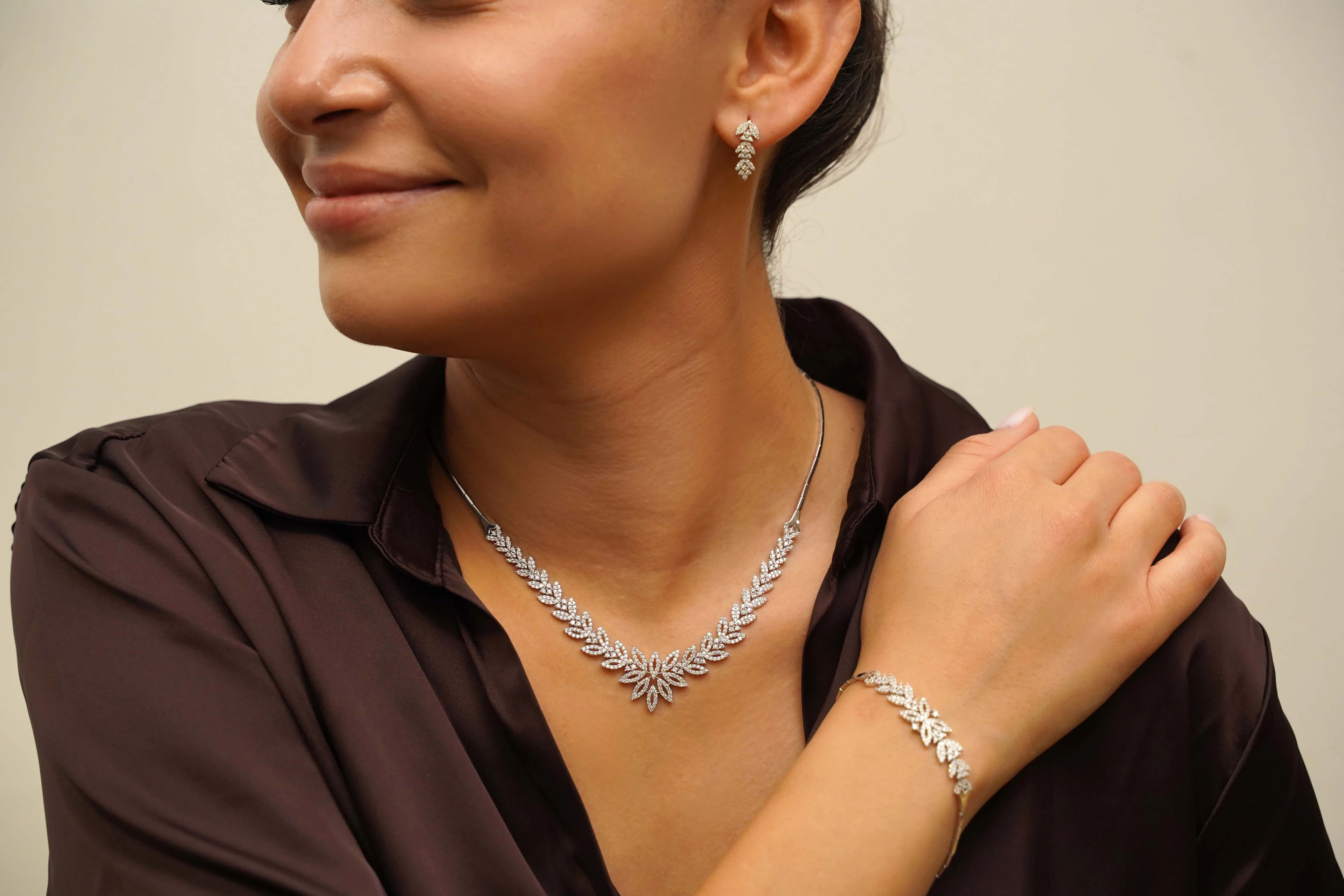 14 Ayar Altın Yaprak Model Set