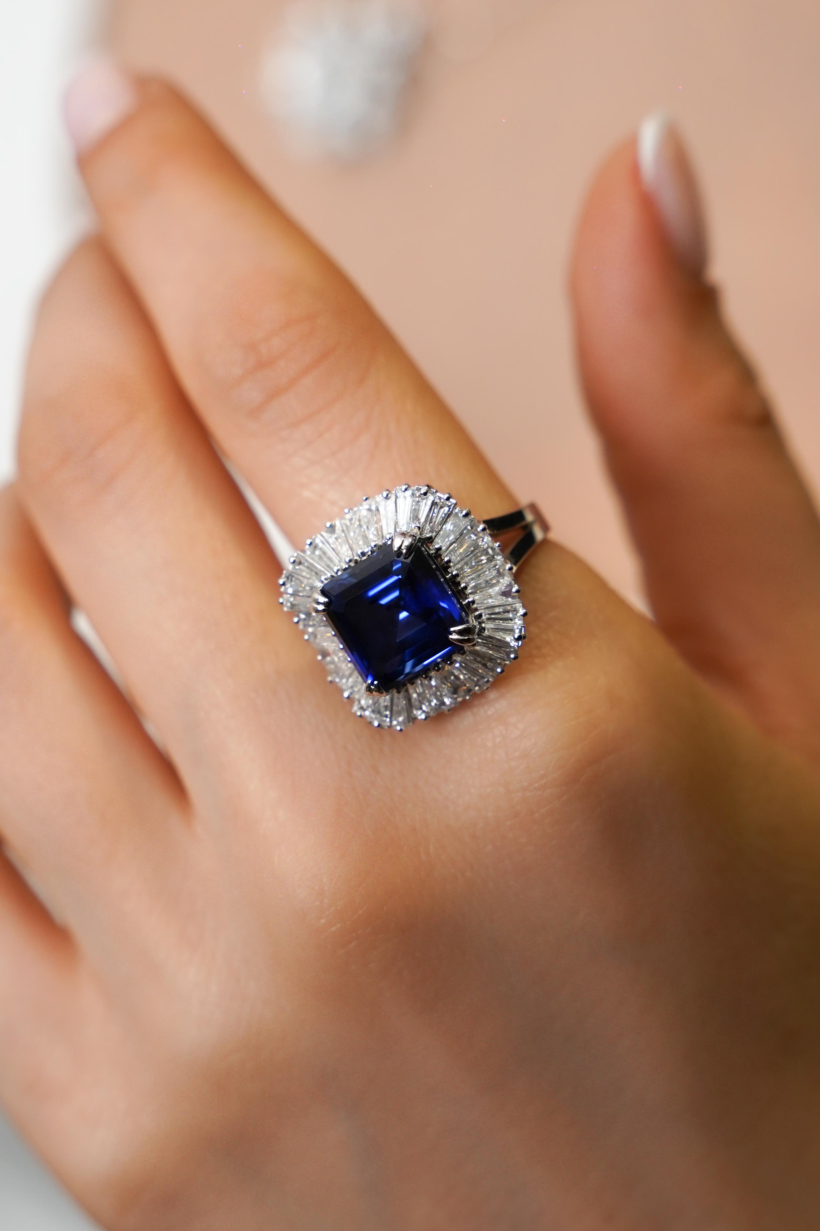 7,89 Karat Safir Pırlanta Yüzük
