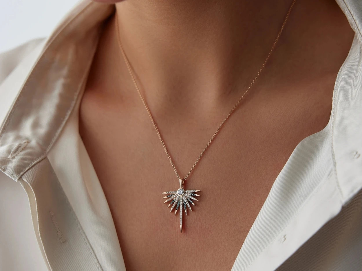 0.58 Karat Tasarım Pırlanta Kolye