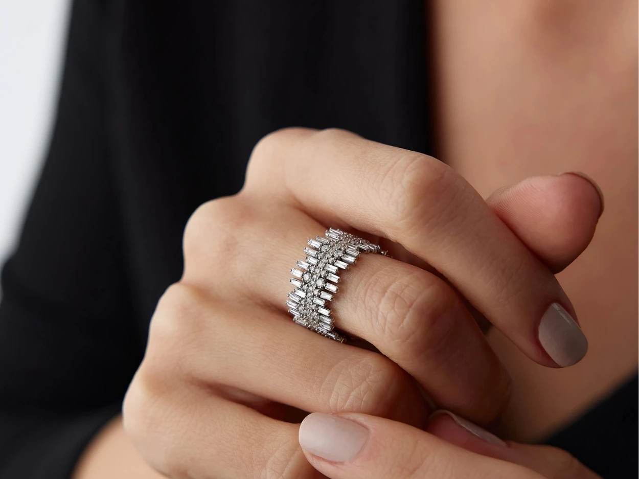 2,22 Karat Baget Pırlanta Yüzük