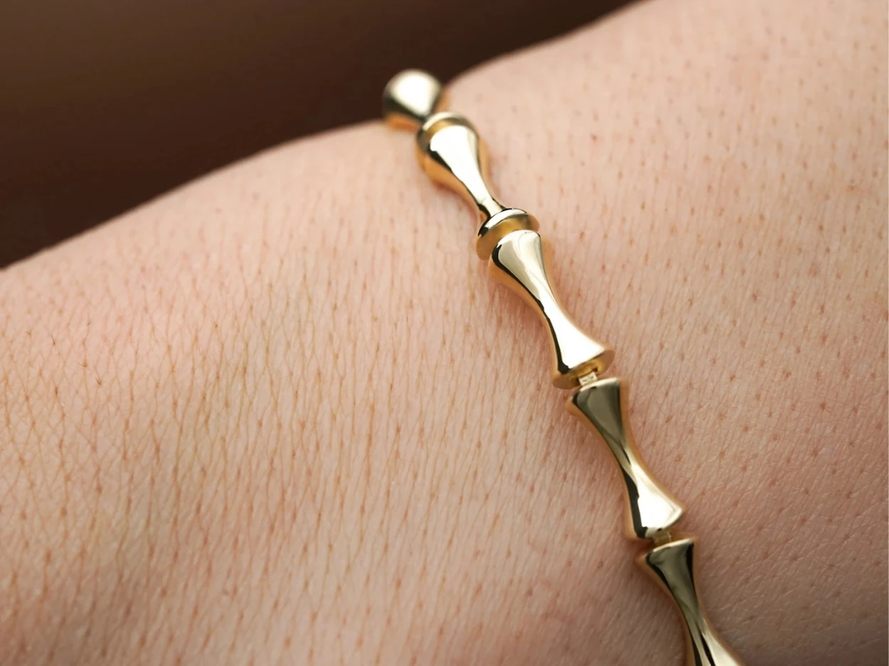 14 Ayar Altın Kemik Bileklik