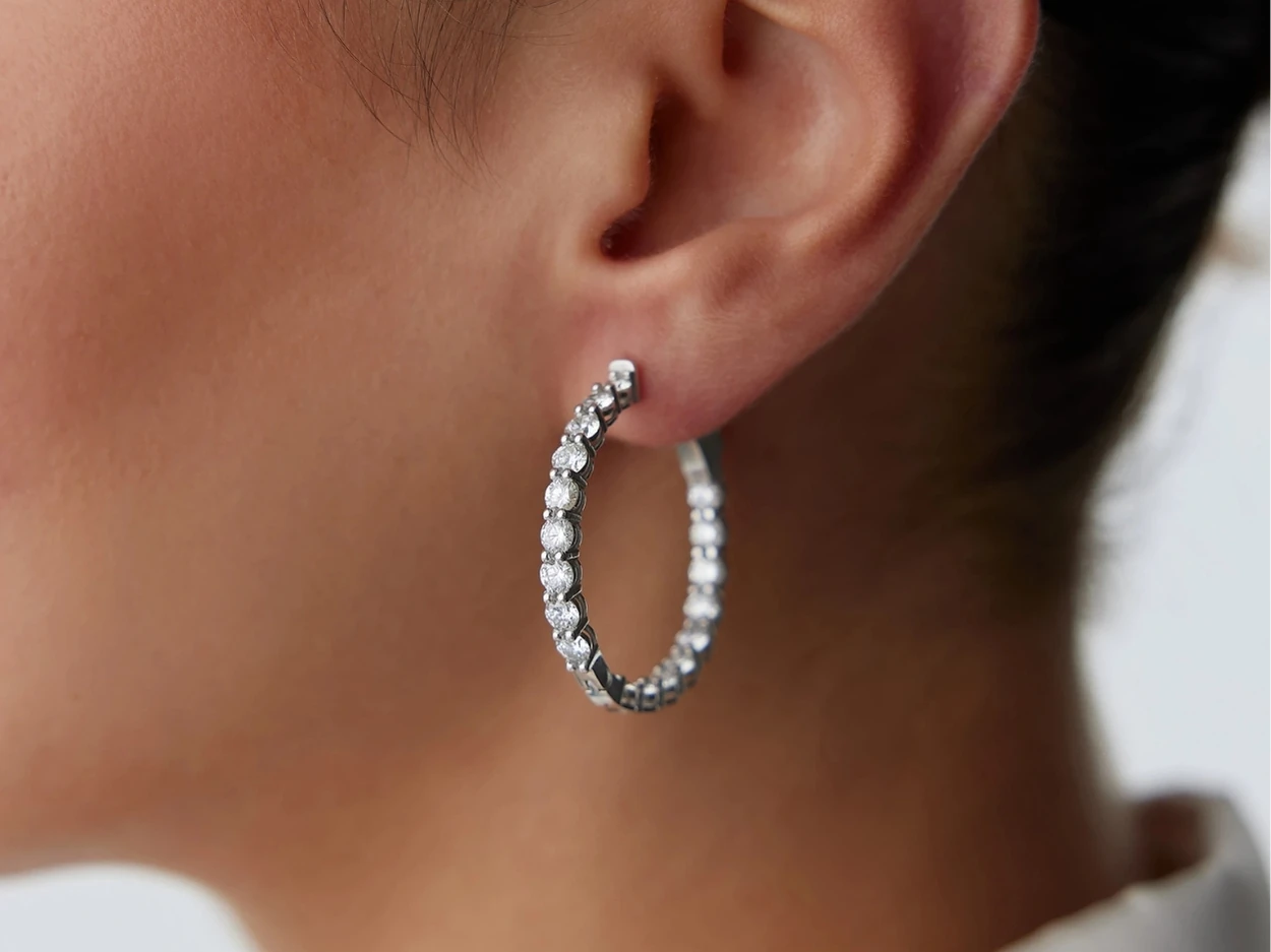 5,28 Karat Pırlanta Halka Küpe