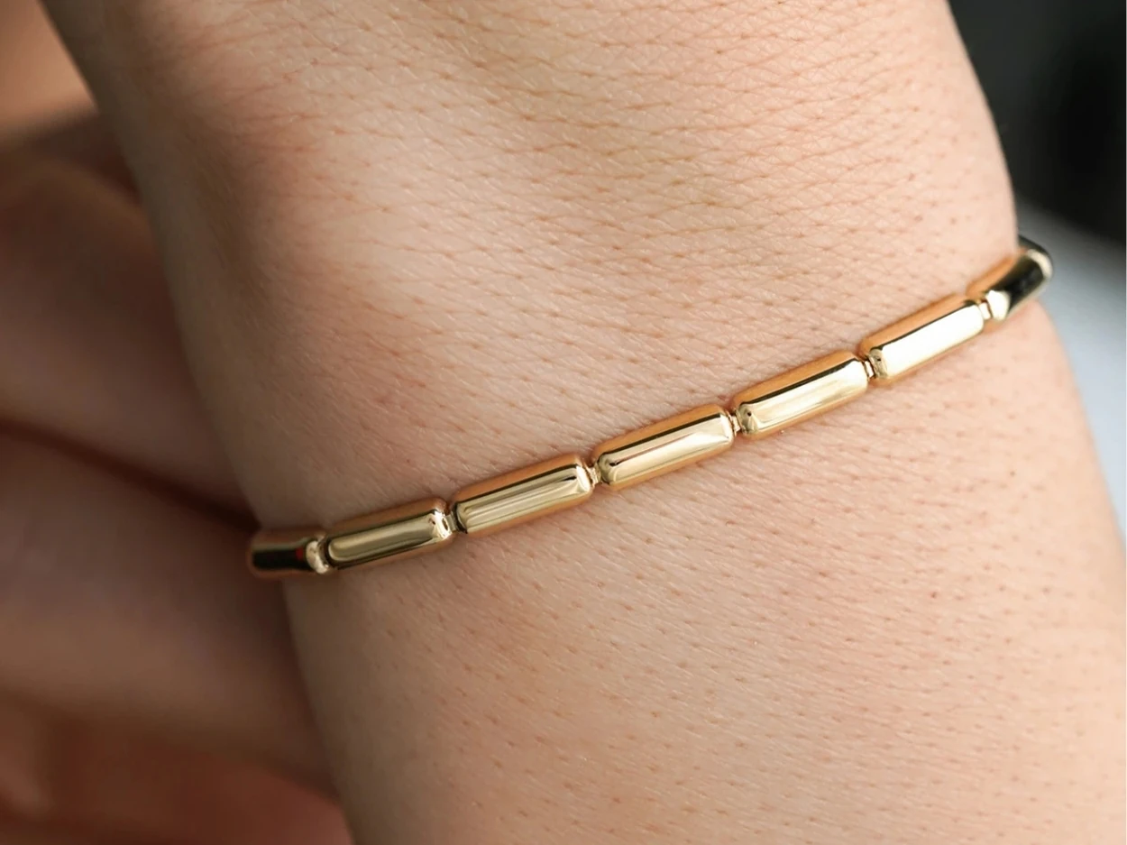 14 Ayar Altın Silindir Bileklik