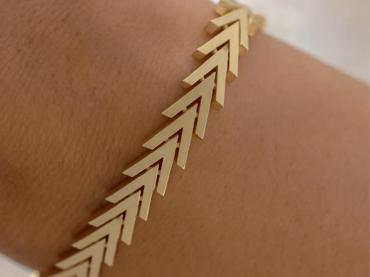 VECTOR - 14 Ayar Altın Balıksırtı Bileklik