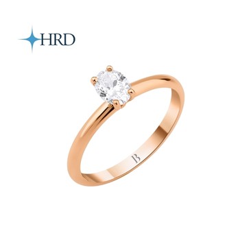 0.80 Karat F Color Oval Pırlanta Tektaş Yüzük
