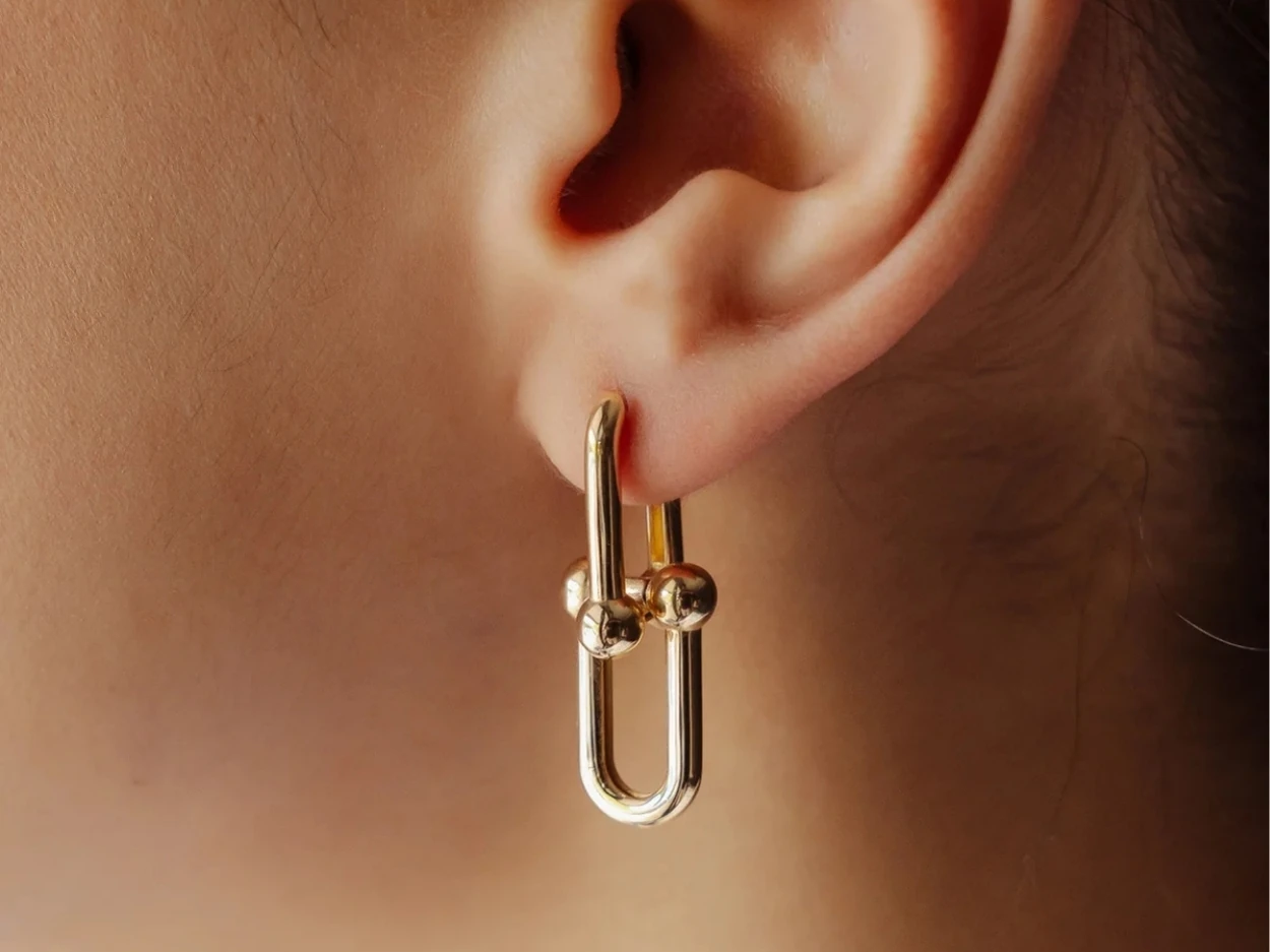 14 Ayar Altın Tiffany Küpe