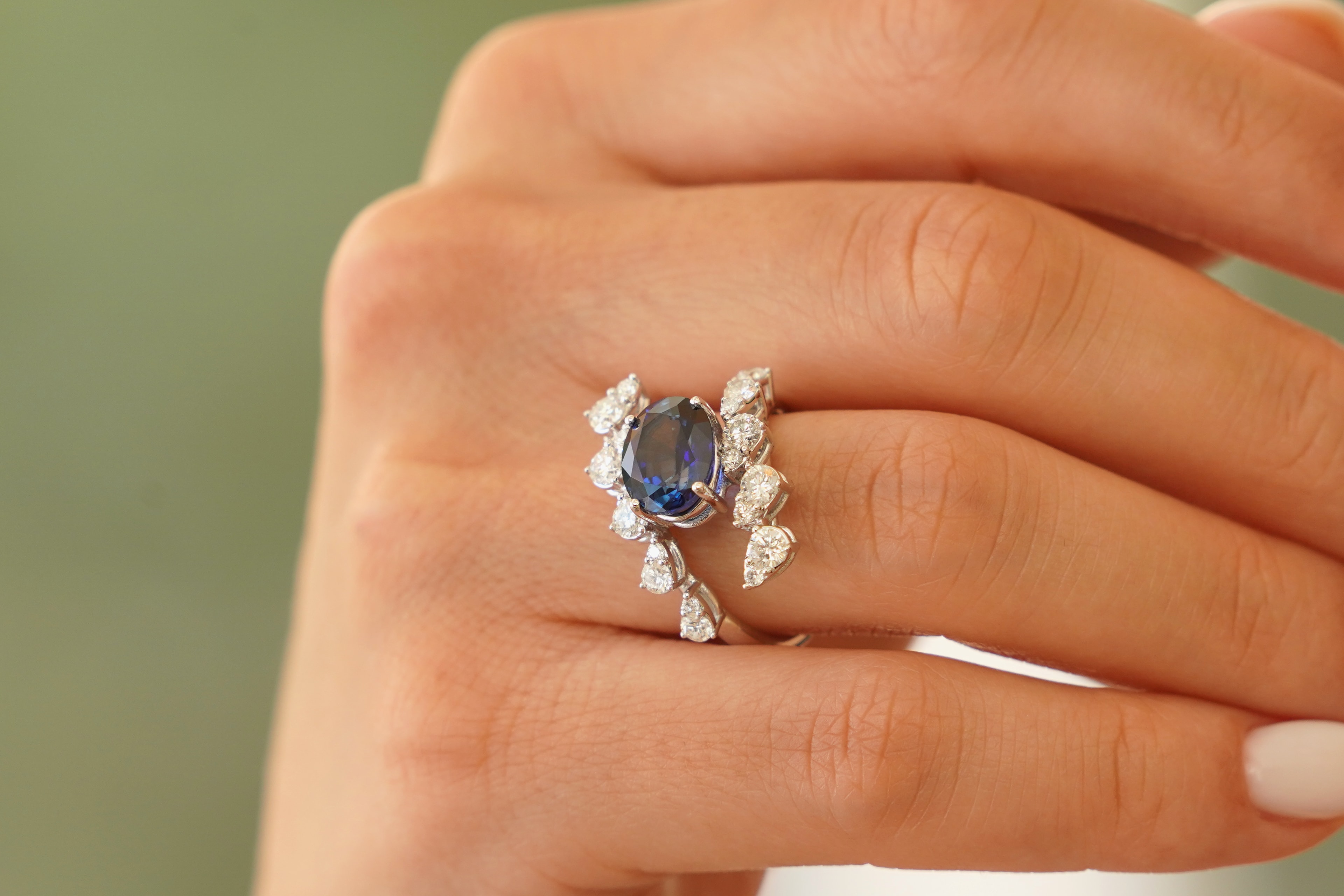 4.71 Karat Safir Pırlanta Yüzük