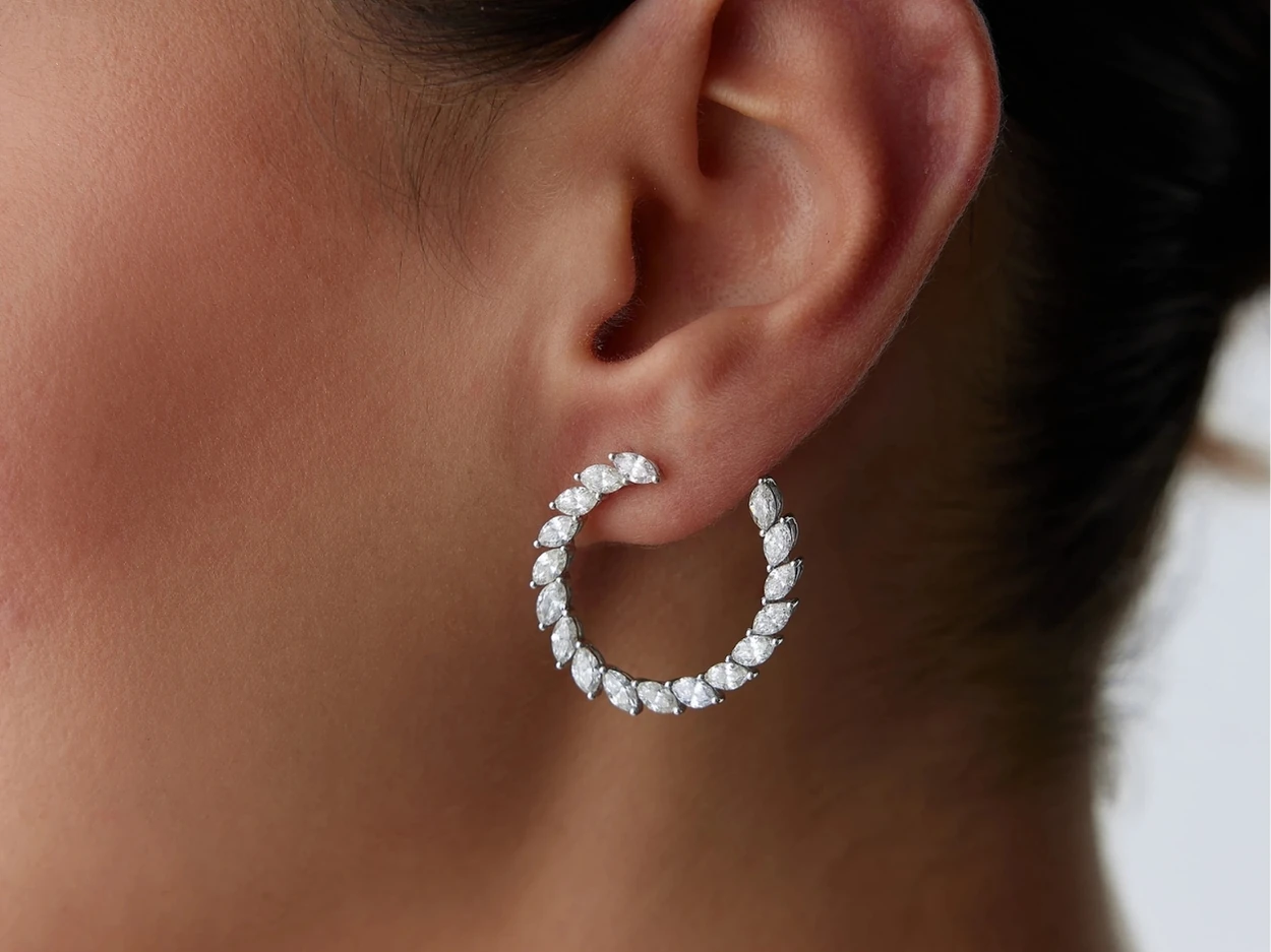 4,78 Karat Tasarım Pırlanta Küpe