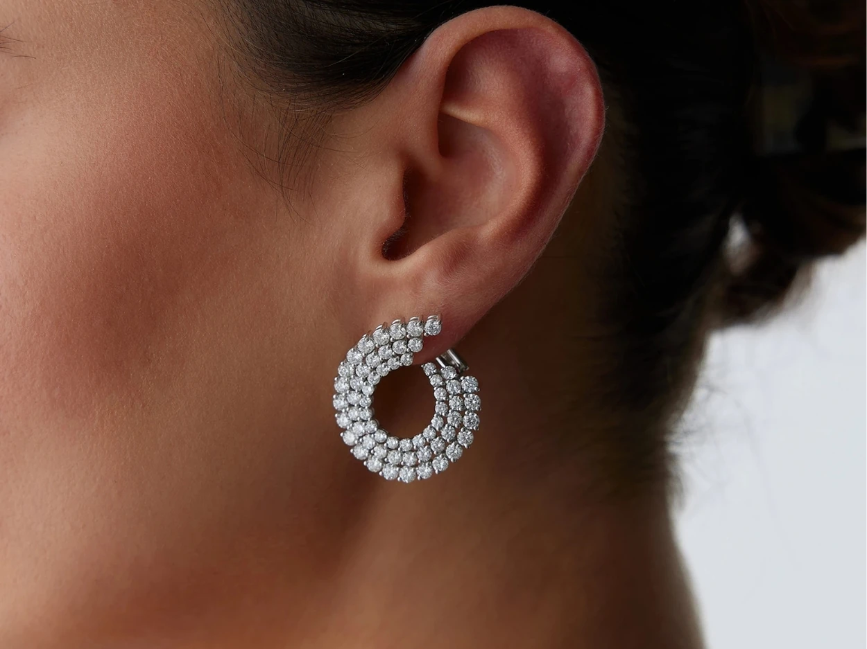 8.00 Karat Tasarım Pırlanta Küpe