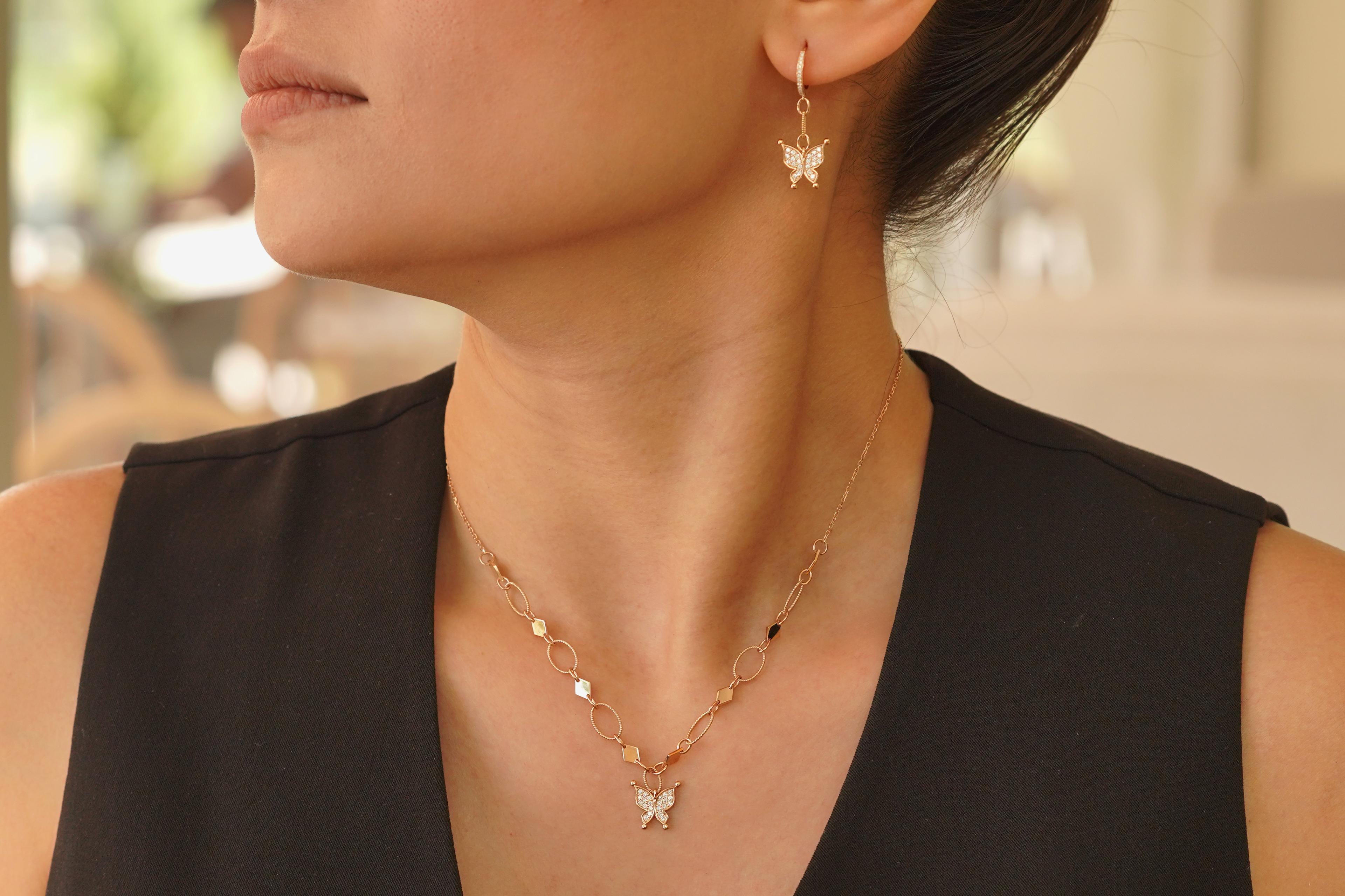 0.49 Karat Pırlanta Kelebek Set